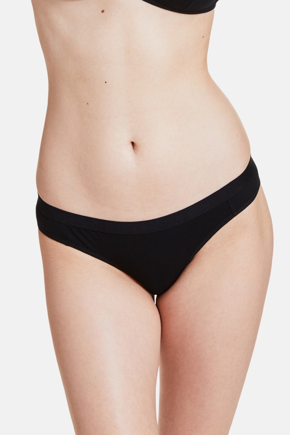 VATTER Damen vegan 3er-Pack Slips Little Lucy Schwarz