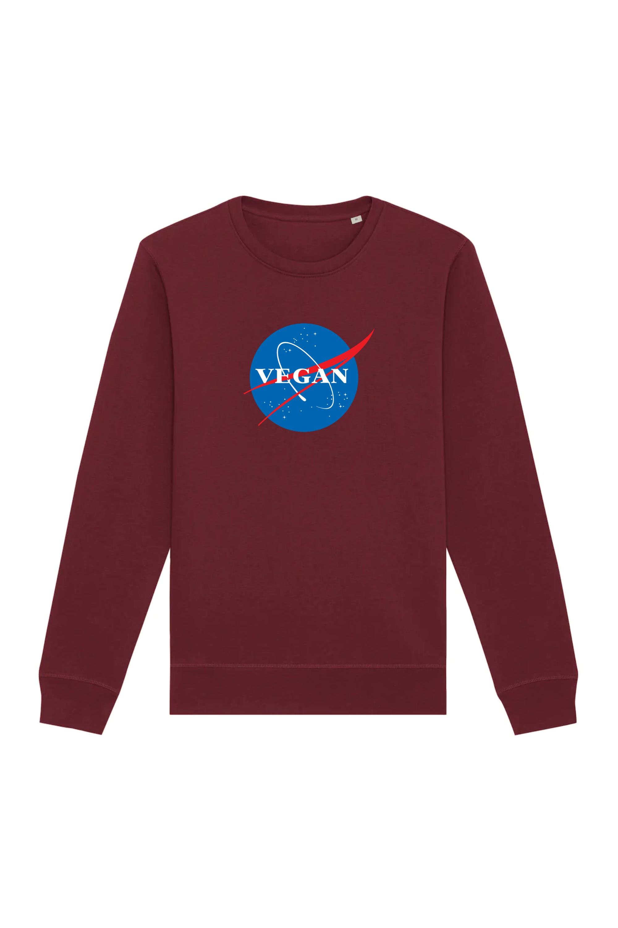 Oat Milk Club Damen vegan Sweatshirt Vegan Nasa Maroon