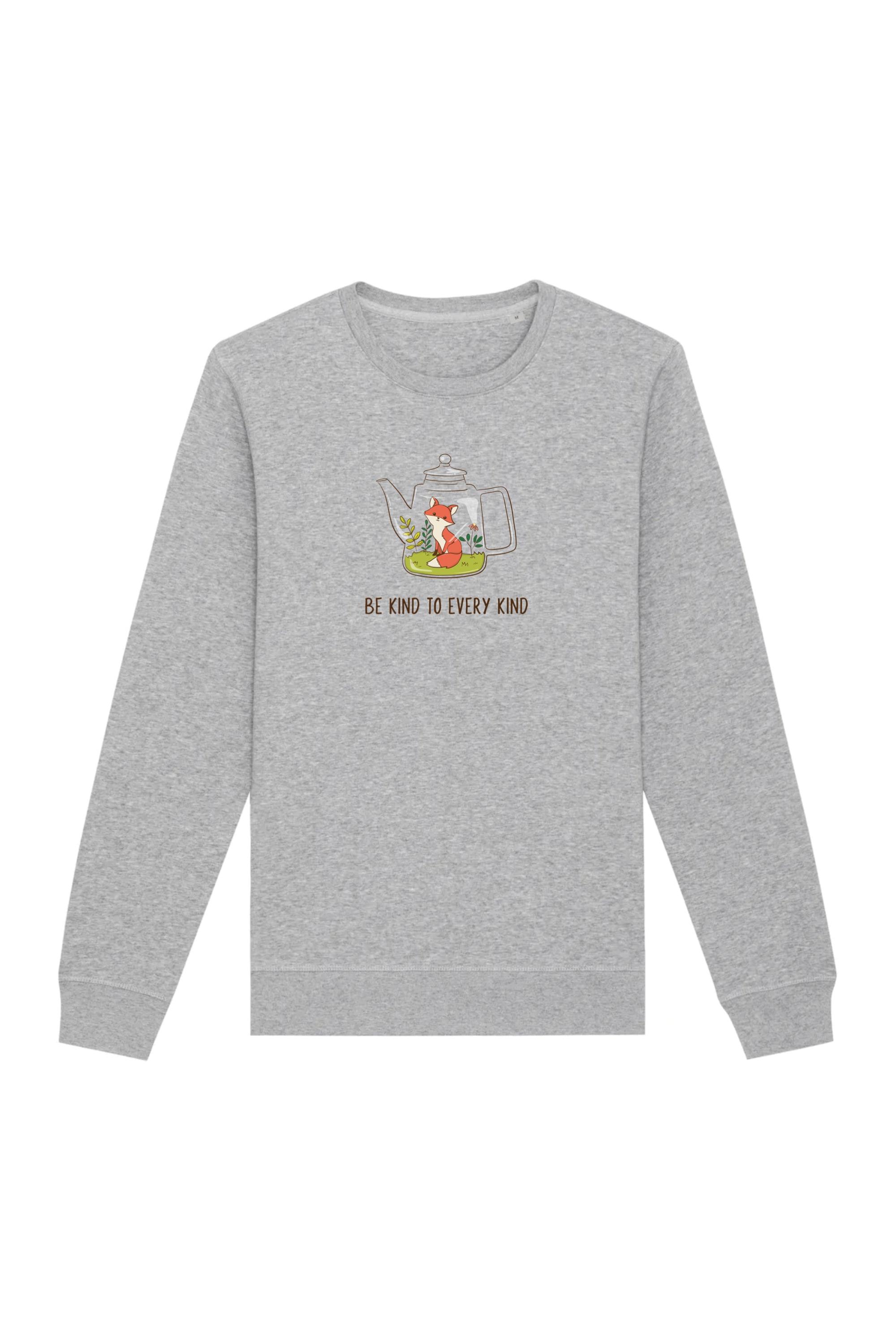 Oat Milk Club Damen vegan Sweatshirt Be Kind To Every Kind Grau