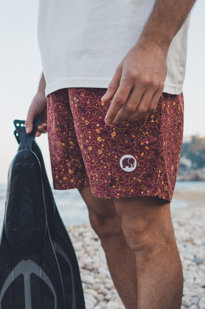 Trendsplant Herren vegan Badehose Dogtown Rot