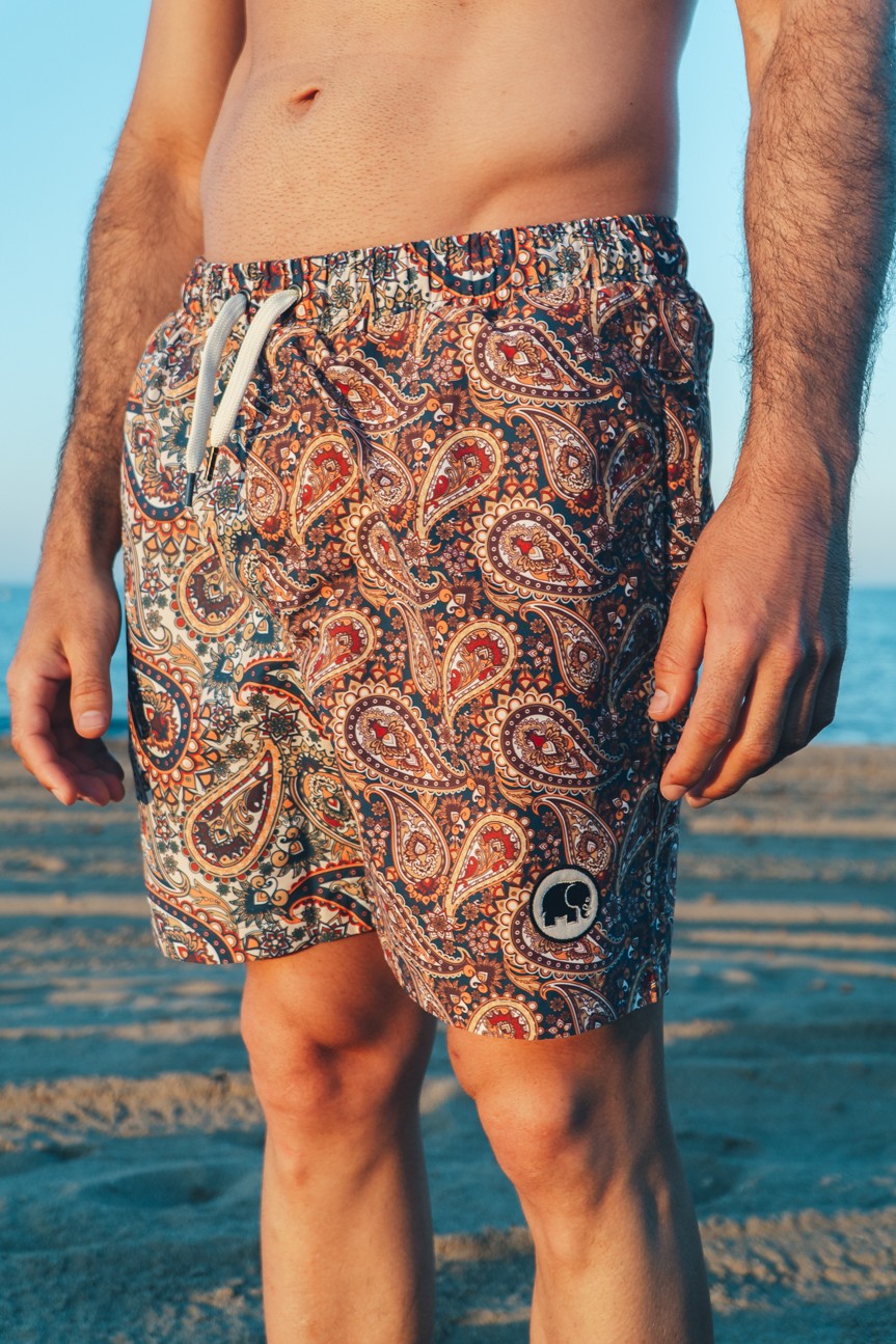 Trendsplant Herren vegan Badehose Ocean Paisley