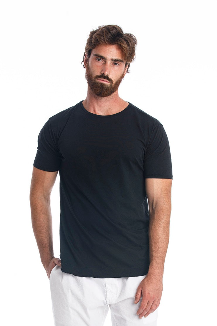 RAVENS VIEW IBIZA Herren vegan T-Shirt Rick Curved Schwarz