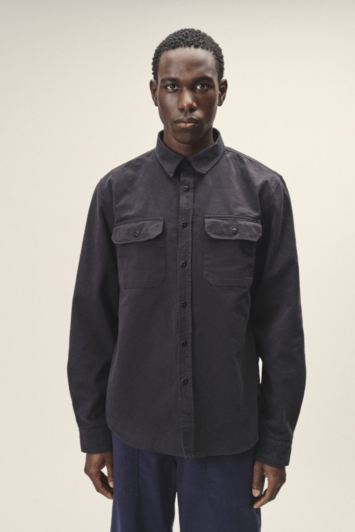 WOTE Herren vegan Freizeithemd Anthrazit