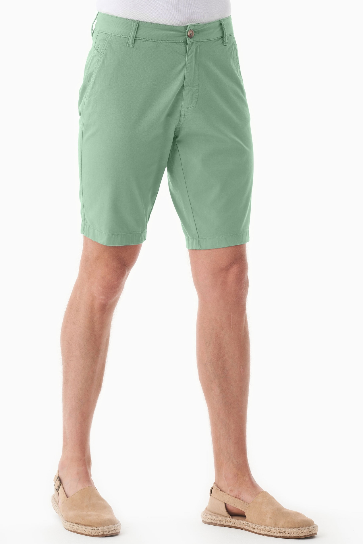 ORGANICATION Herren vegan Slim-Fit Shorts Matcha Grün