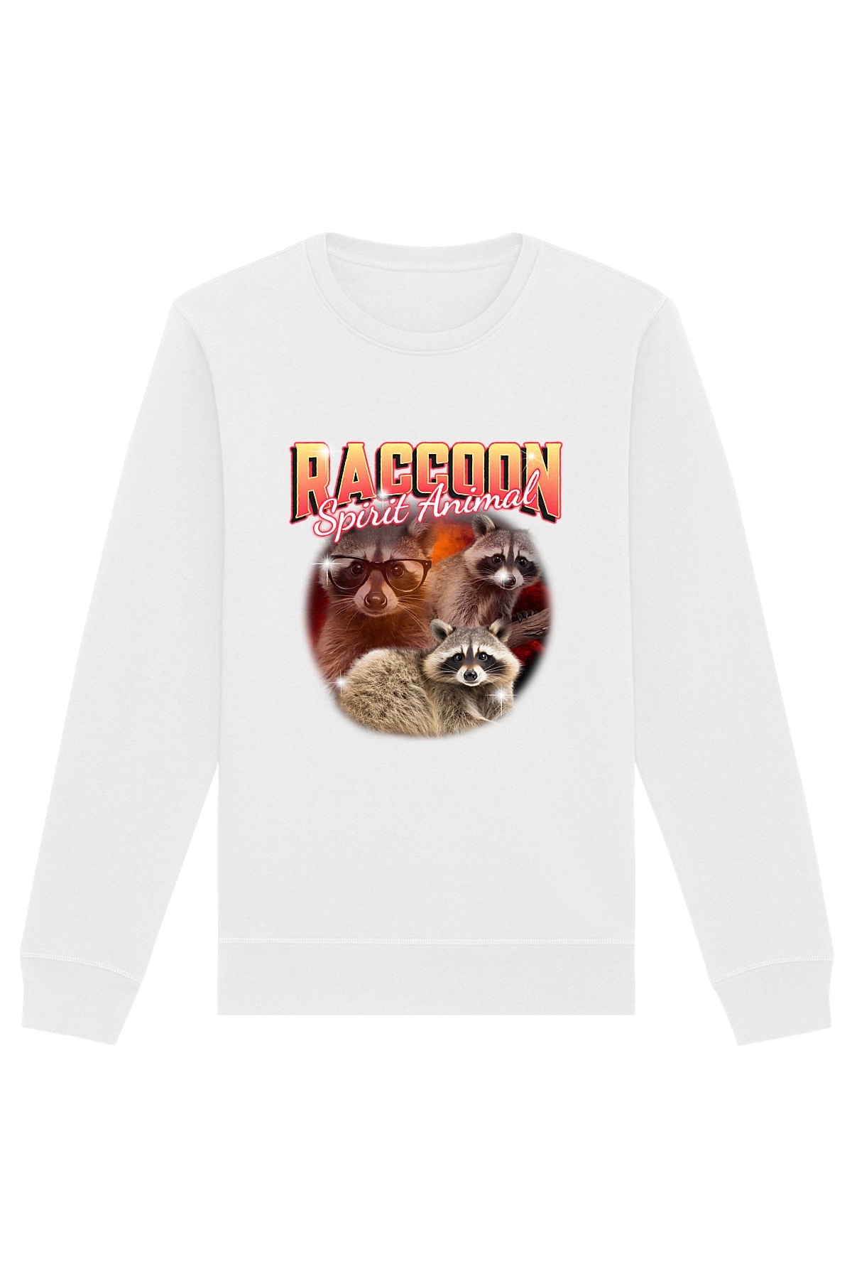 Oat Milk Club Damen vegan Sweatshirt WaschbÃ¤r Geist Tier WeiÃŸ