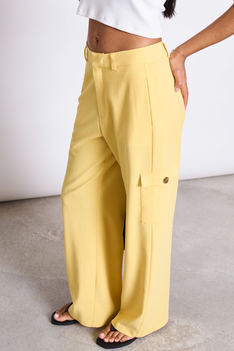 JAN 'N JUNE Damen vegan Cargohose Fano Butterblume