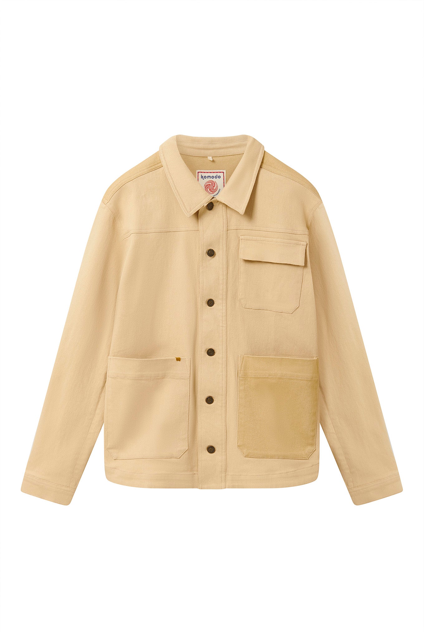 KOMODO Herren vegan Overshirt Christophie Patch Sandbeige
