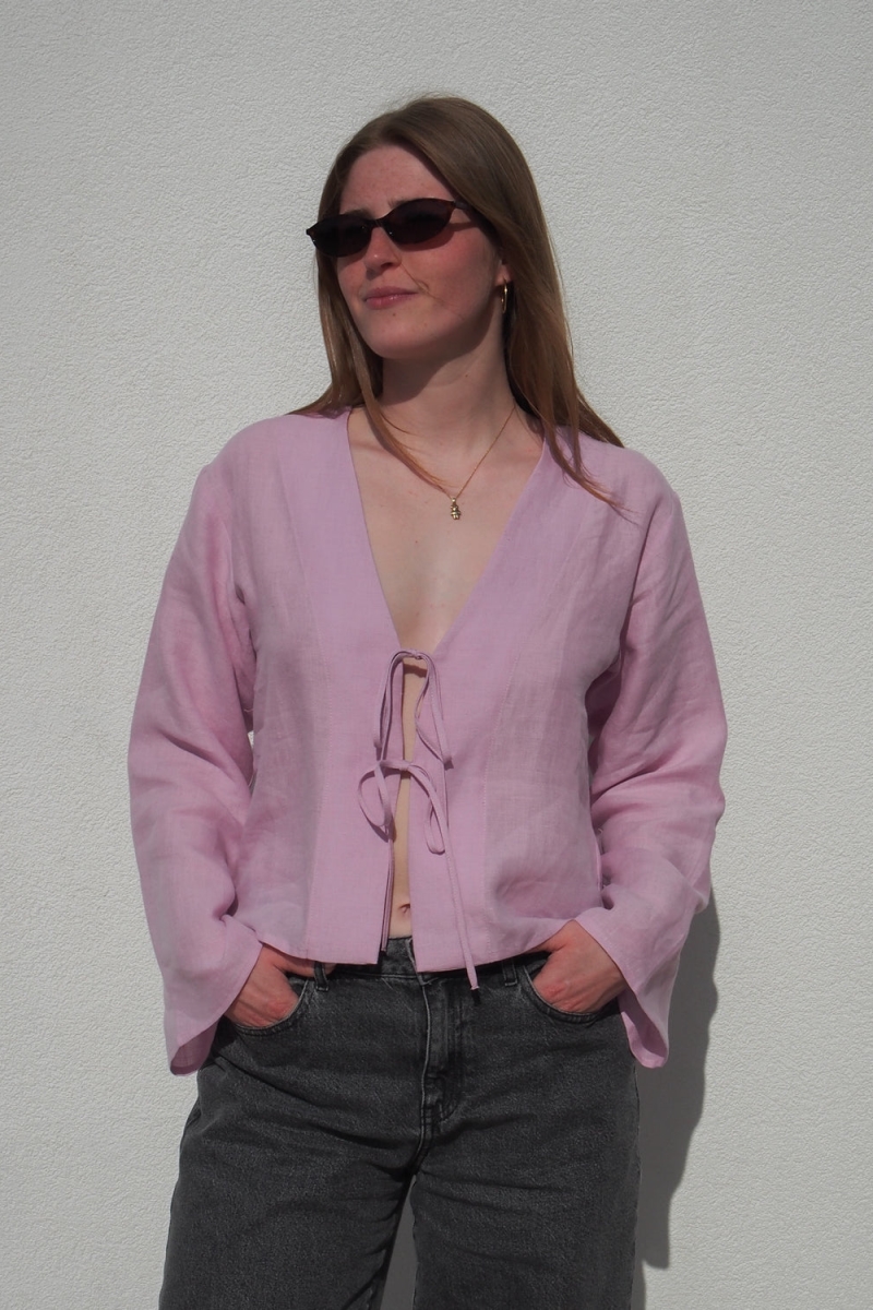 JAN 'N JUNE Damen vegan Bluse Krawatte Skagen Light Orchid