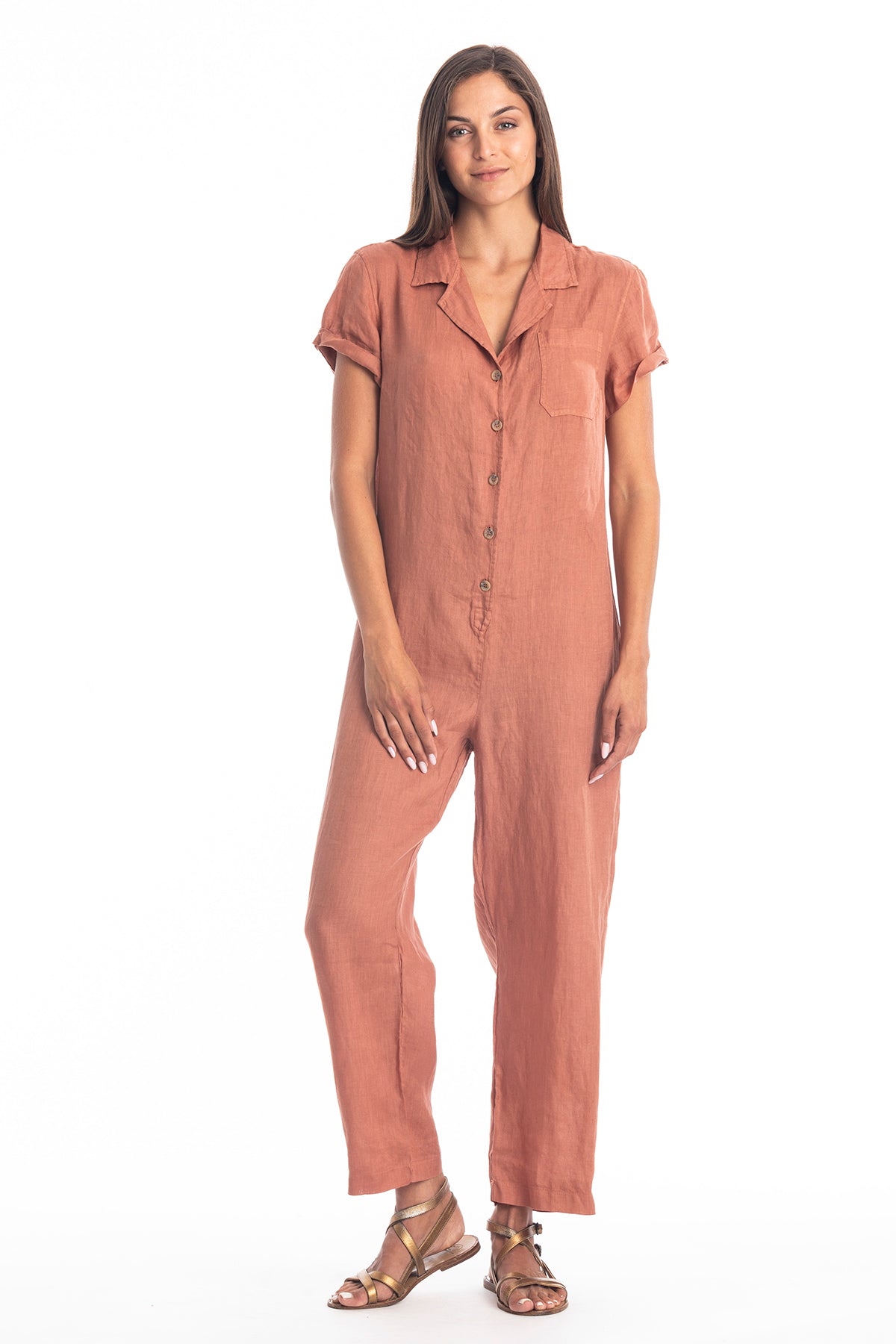 RAVENS VIEW IBIZA Damen vegan Jumpsuit Portofino Bronze