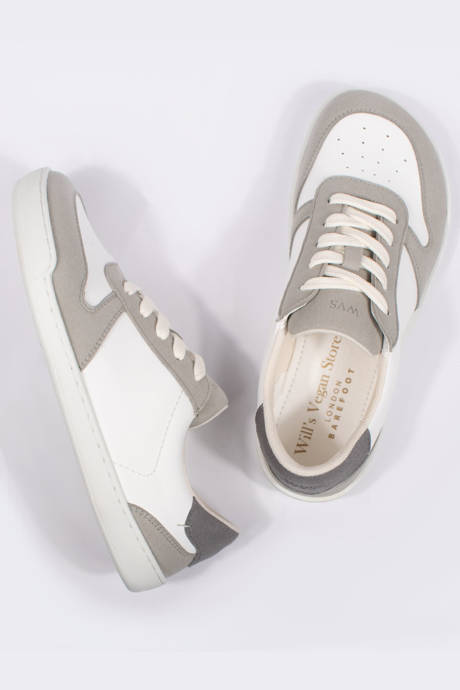 Will's Vegan Store Damen vegan Sneaker Damen Barefoot WeiÃŸ & Grau