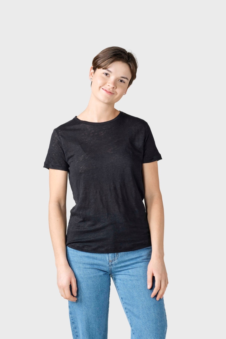 Klitmøller Damen vegan T-Shirt Rikke Schwarz