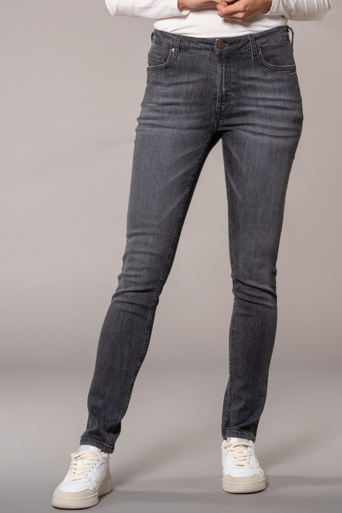 Feuervogl Damen vegan Jeans High Waist Skinny Han Na Schwarz