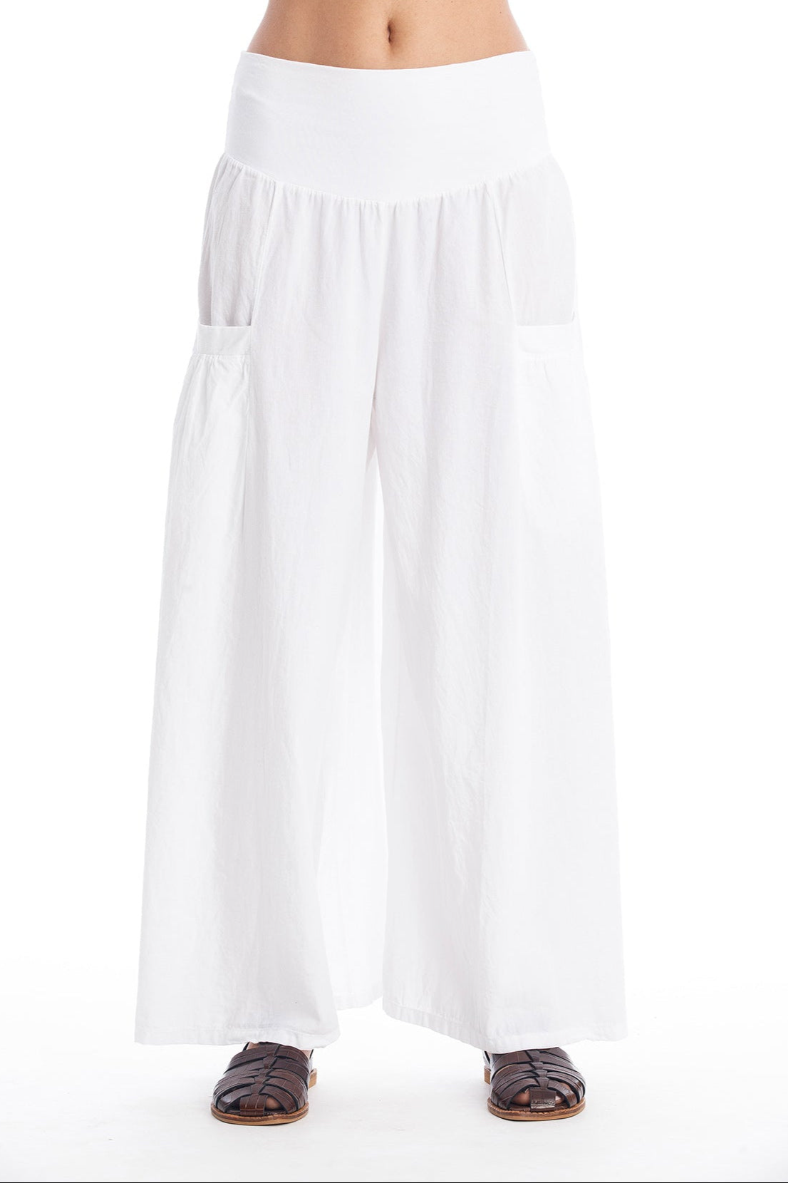 RAVENS VIEW IBIZA Damen vegan Skirt Pants Funky Weiß
