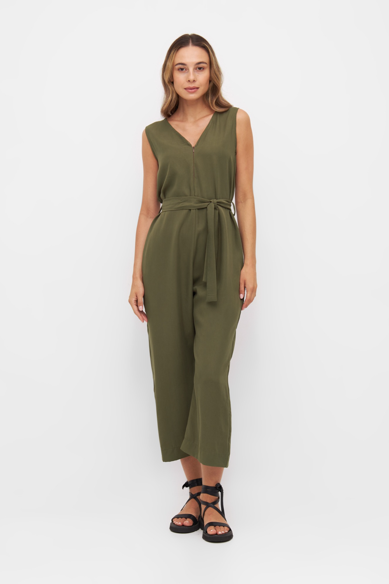 Widda Damen vegan Jumpsuit Anibas Olive