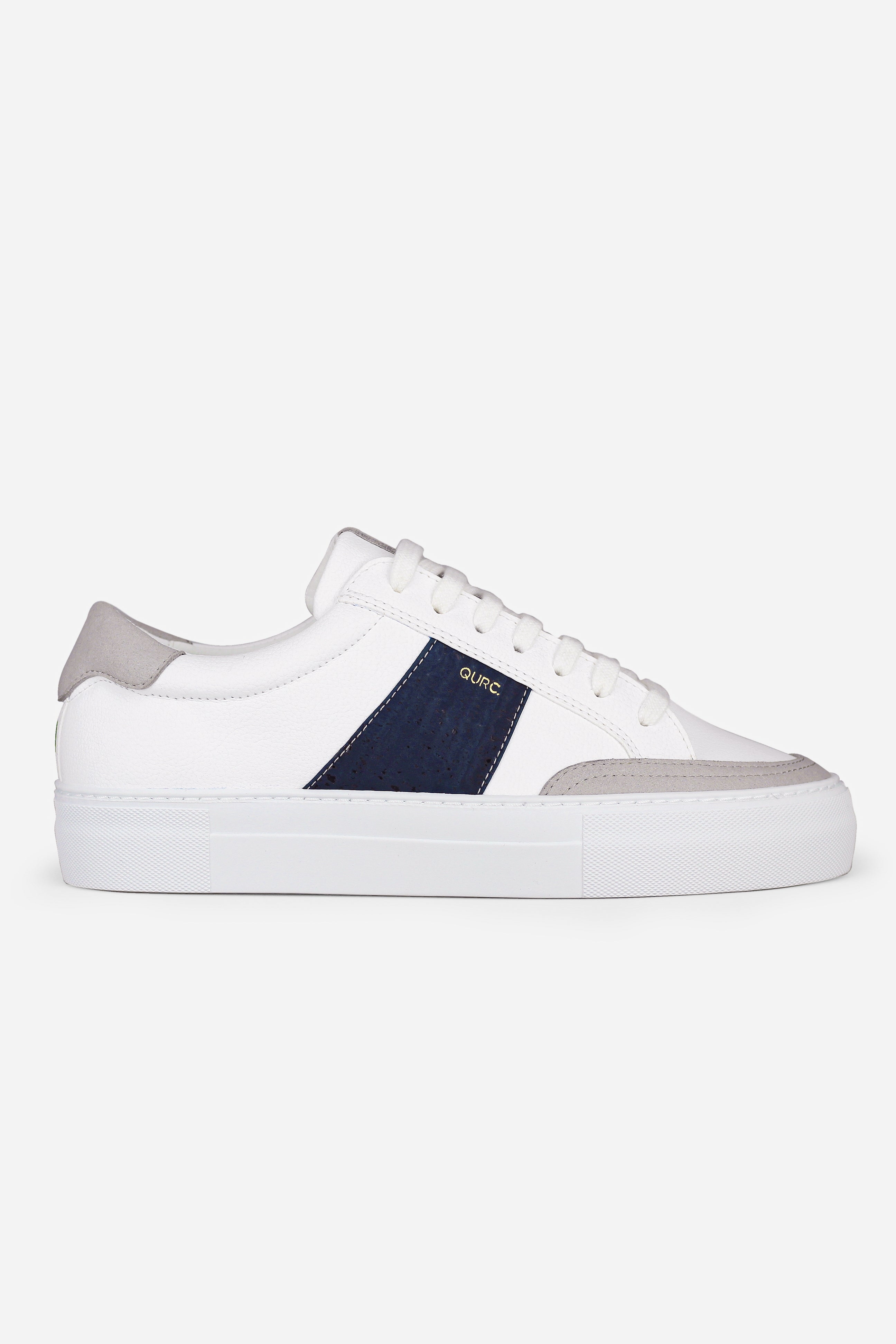 QURC Herren vegan Sneakers Fragment Low Grape Marinha Weiß