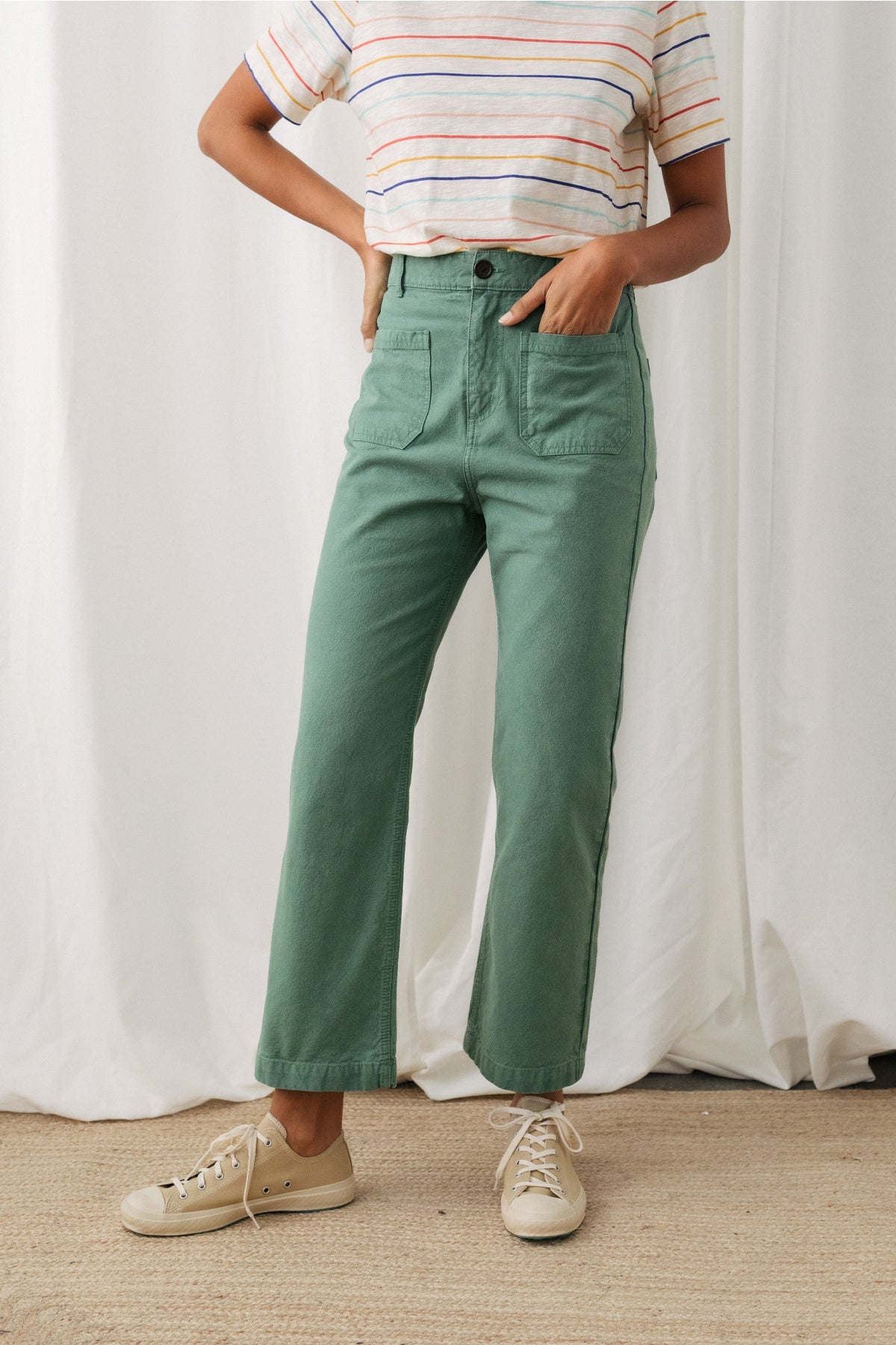 TWOTHIRDS Damen vegan Hose Yunosti SalbeigrÃ¼n