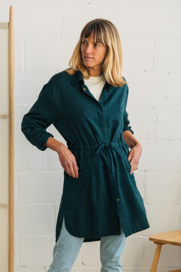 TWOTHIRDS Damen vegan Jacke Thule Tiefsee GrÃ¼n