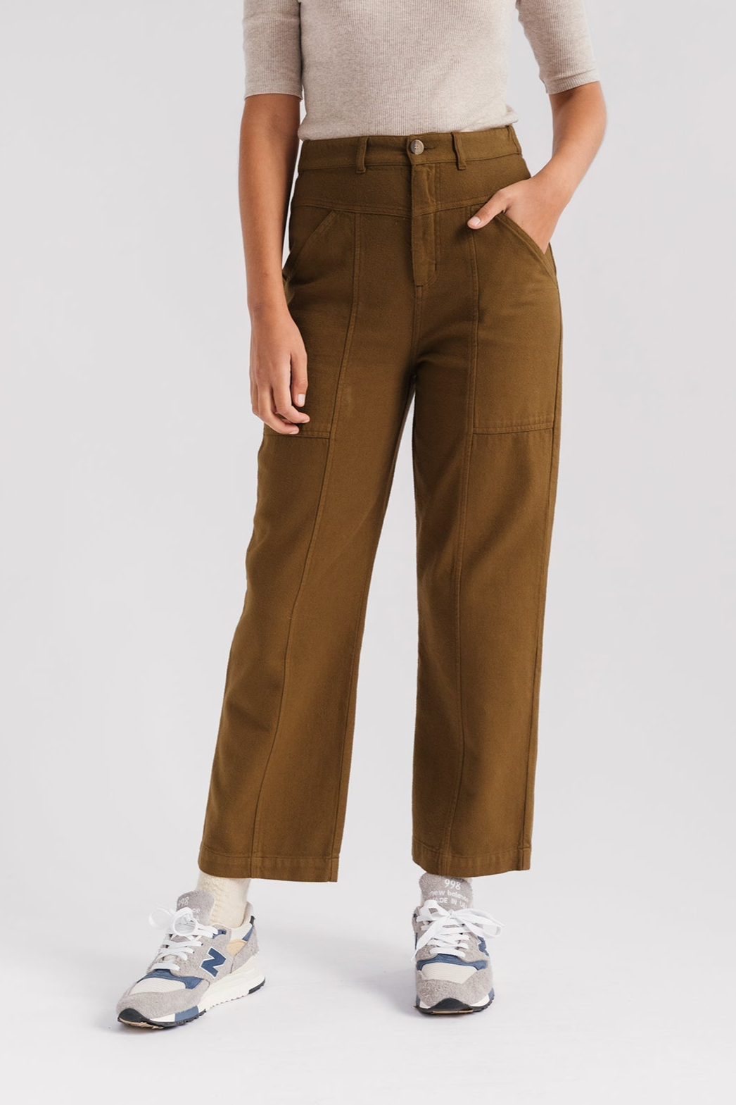 TWOTHIRDS Damen vegan Hose Luhme Staubiges Ocker