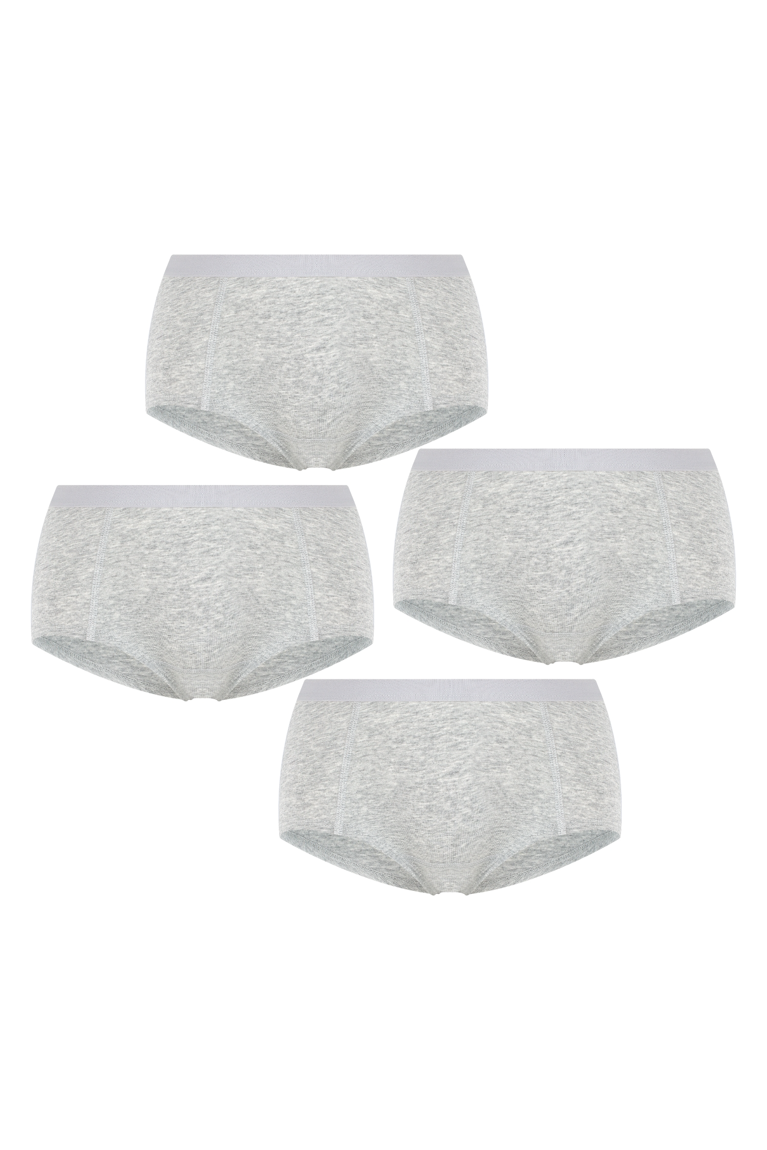 Albero Natur Damen vegan Multipack 4x Slips Hellgrau