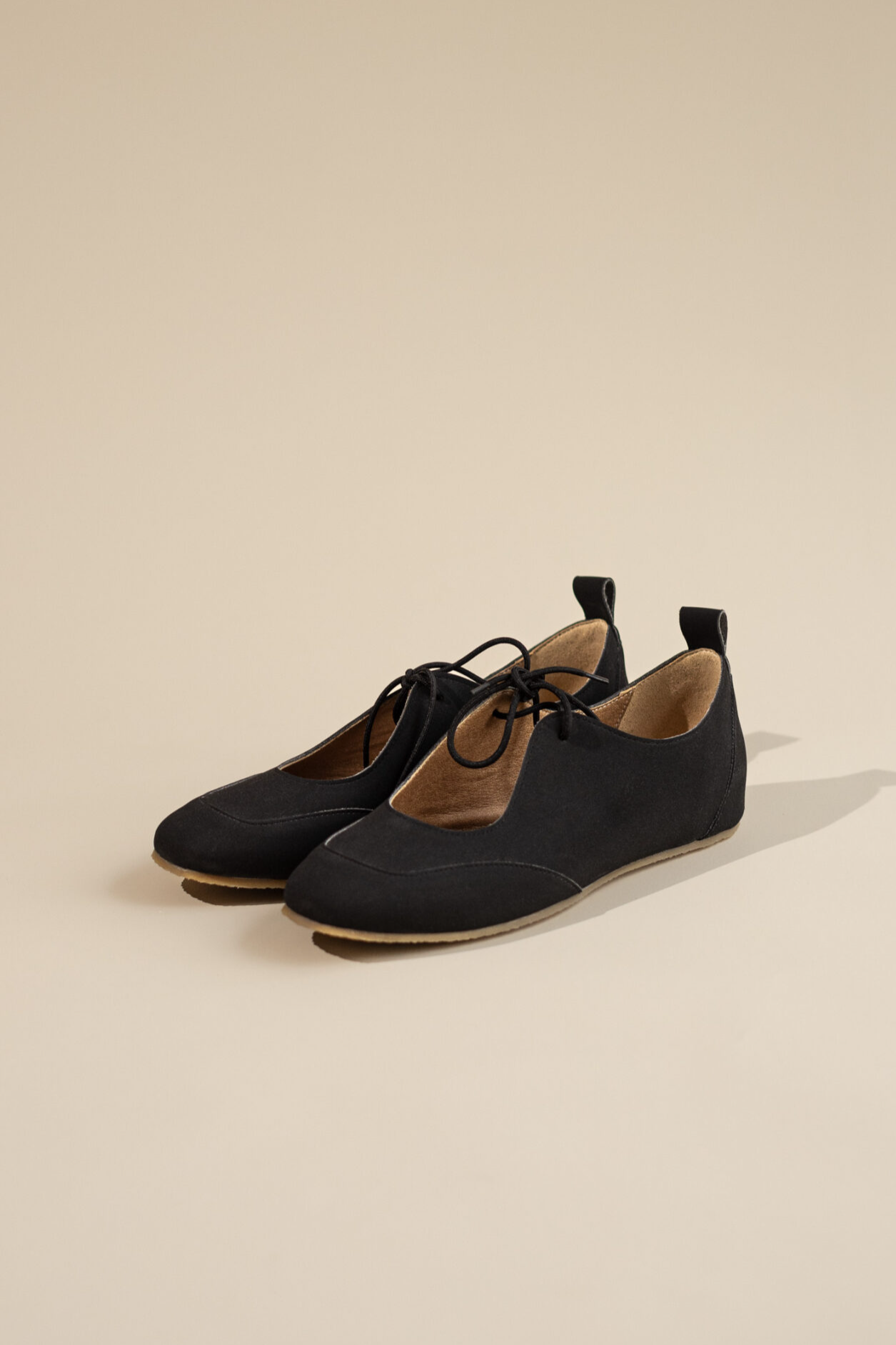 AGAZI Damen vegan Ballerina Flats Louise Schwarz