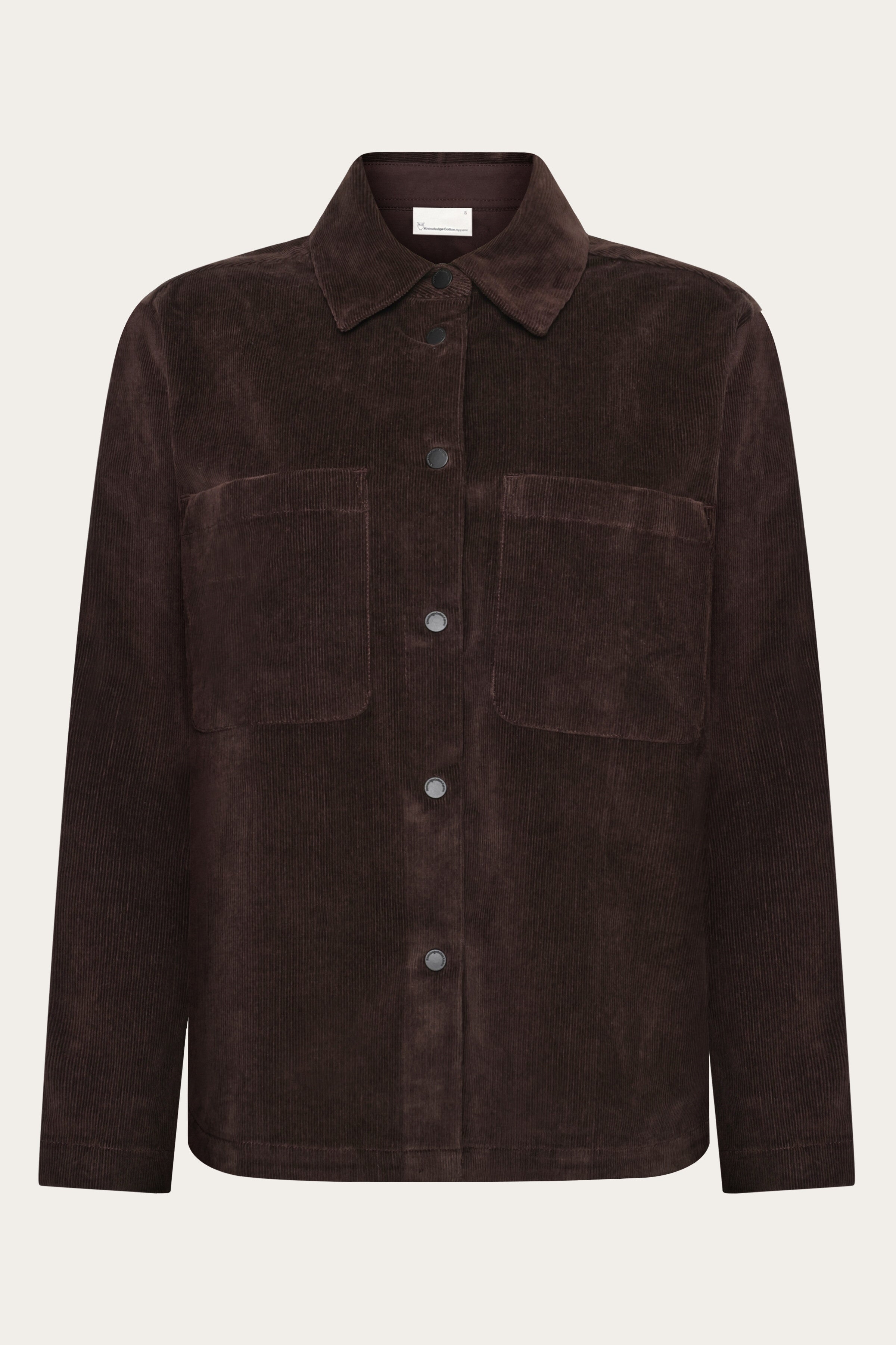 KnowledgeCotton Apparel Damen vegan Overshirt Damen Corduroy Chocolate Torte