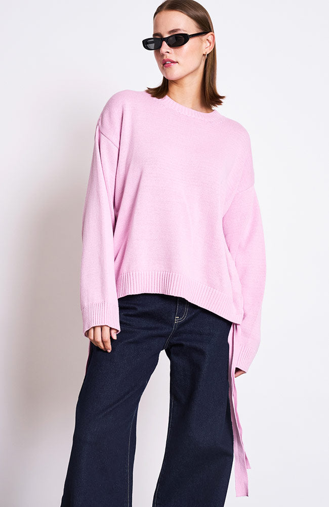 JAN 'N JUNE Damen vegan Pullover Caper Krawatte Light Orchid