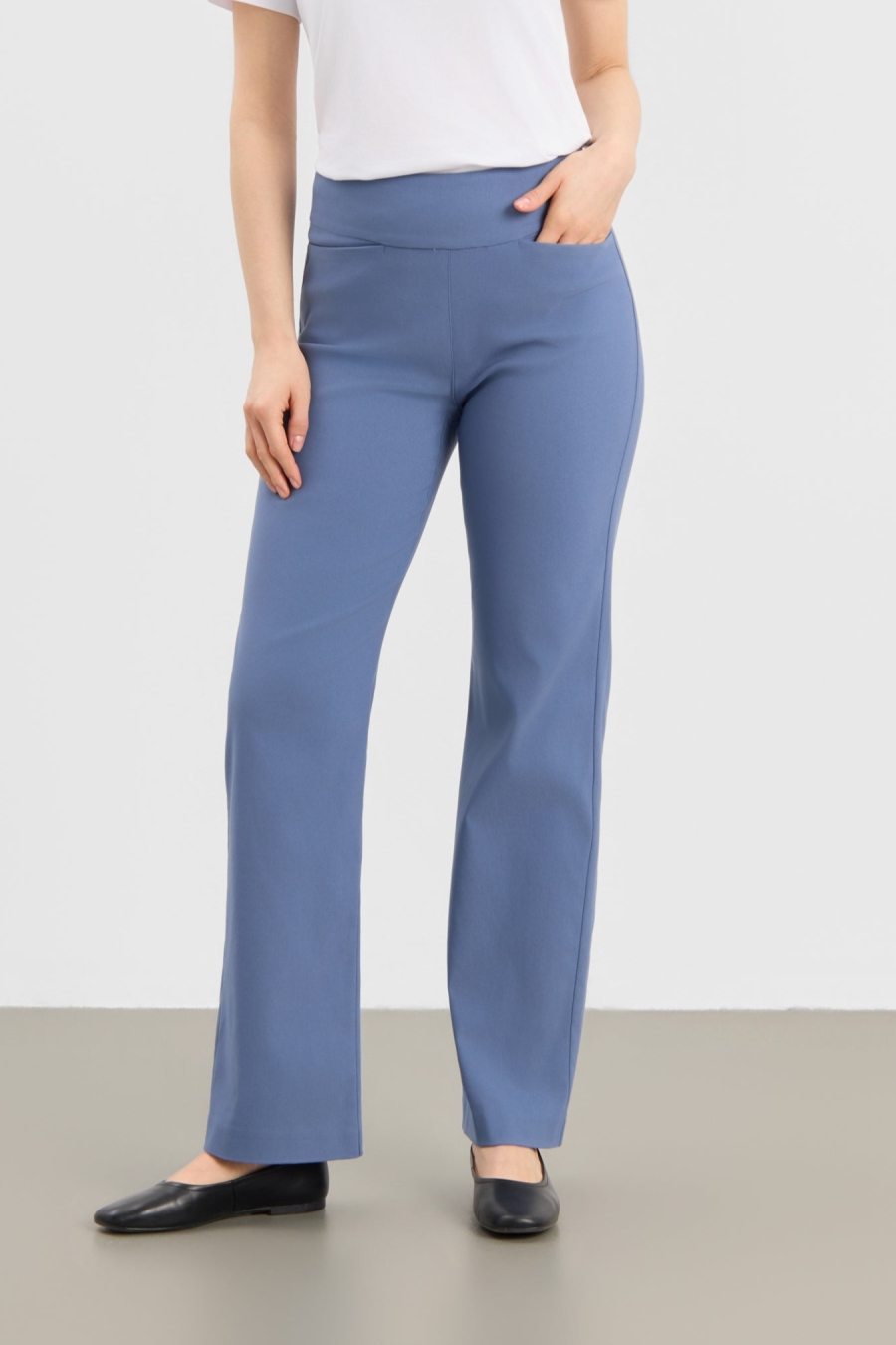 LAURIE Damen vegan Hose Thea Straight Sl Blau