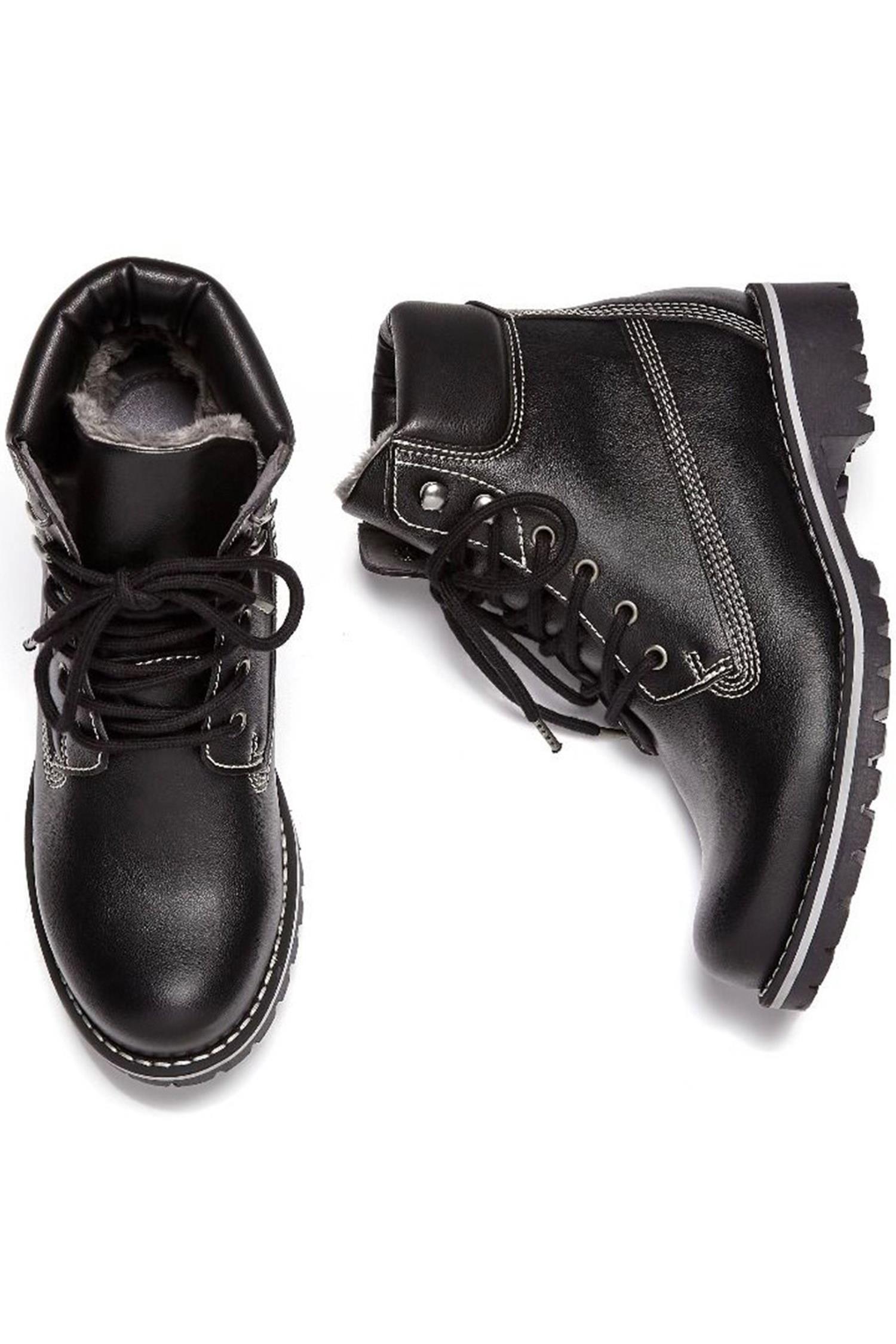 Will's Vegan Store Damen vegan Dock Boots GefÃ¼ttert Schwarz