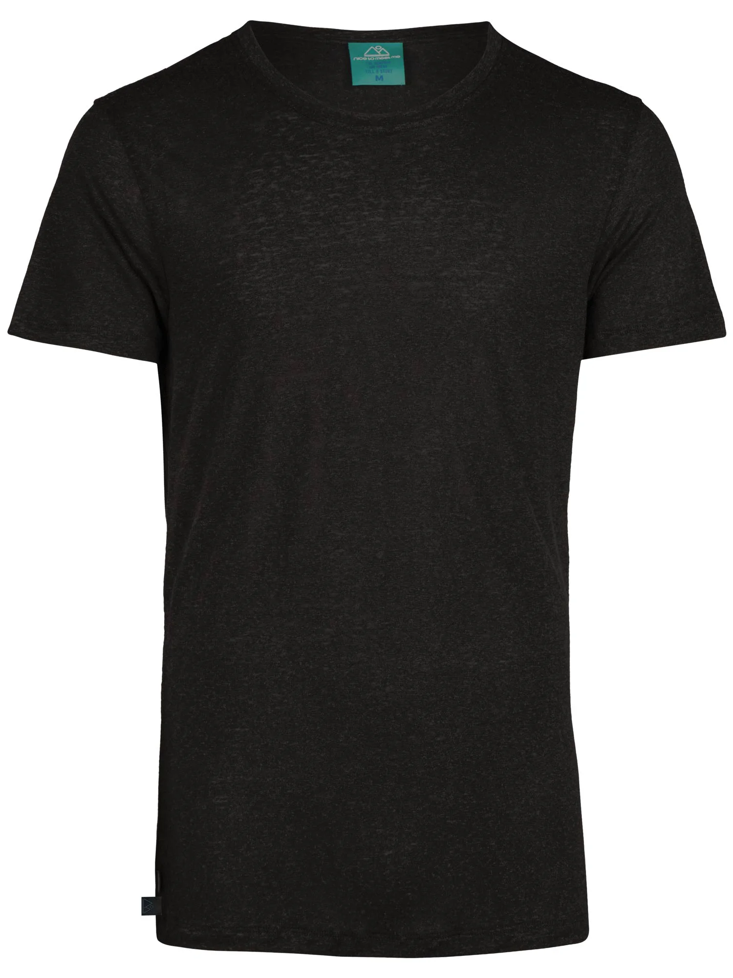 nice to meet me Herren vegan T-Shirt Erde Schwarz Melange