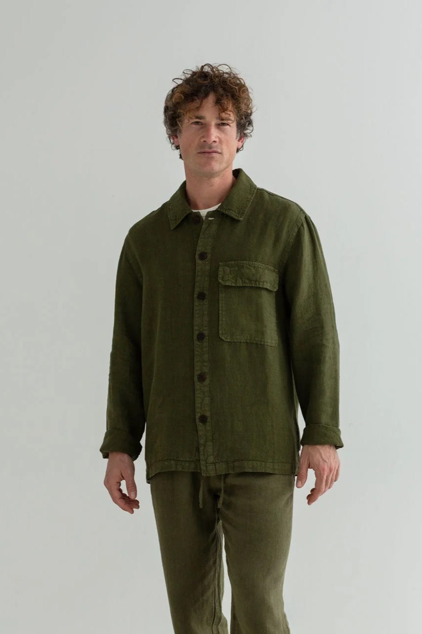 TWOTHIRDS Herren vegan Overshirt Armier Codium Grün