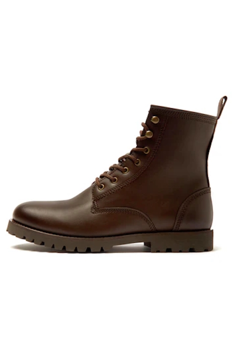 Will's Vegan Store Damen vegan Stiefel Rangers Damen Dunkelbraun