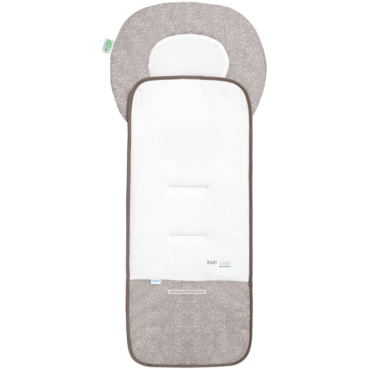 Odenwälder Babycool-Auflage new woven für den Kinderwagen mandel