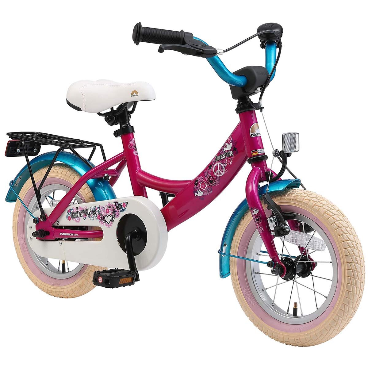 Bikestar Classic Kinderfahrrad 12 Zoll - Berry