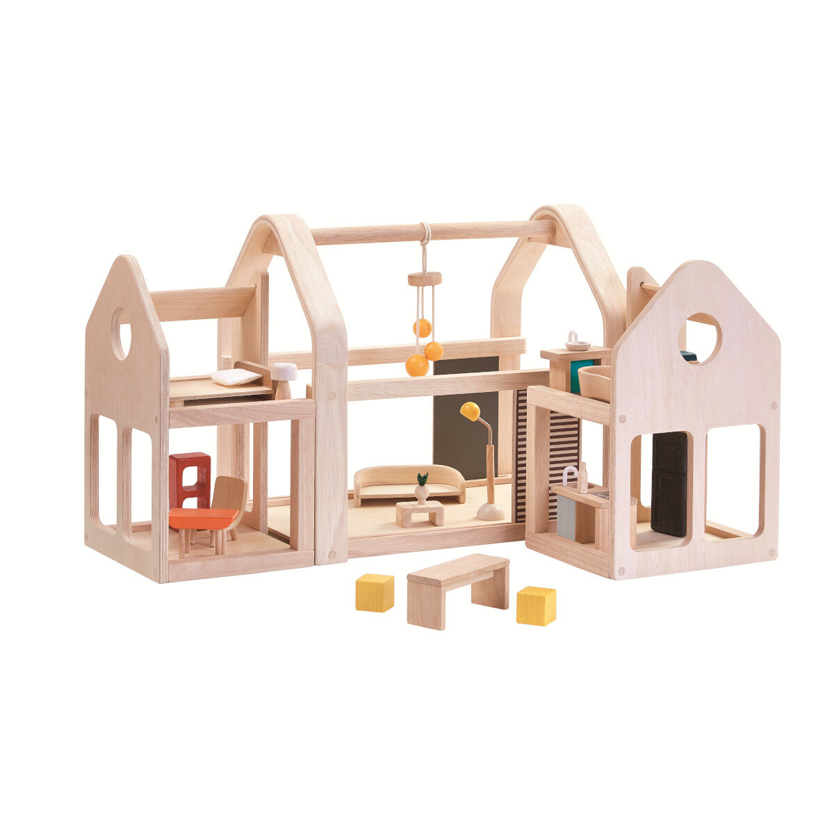 PlanToys Slide N Go Puppenhaus inkl Möbel