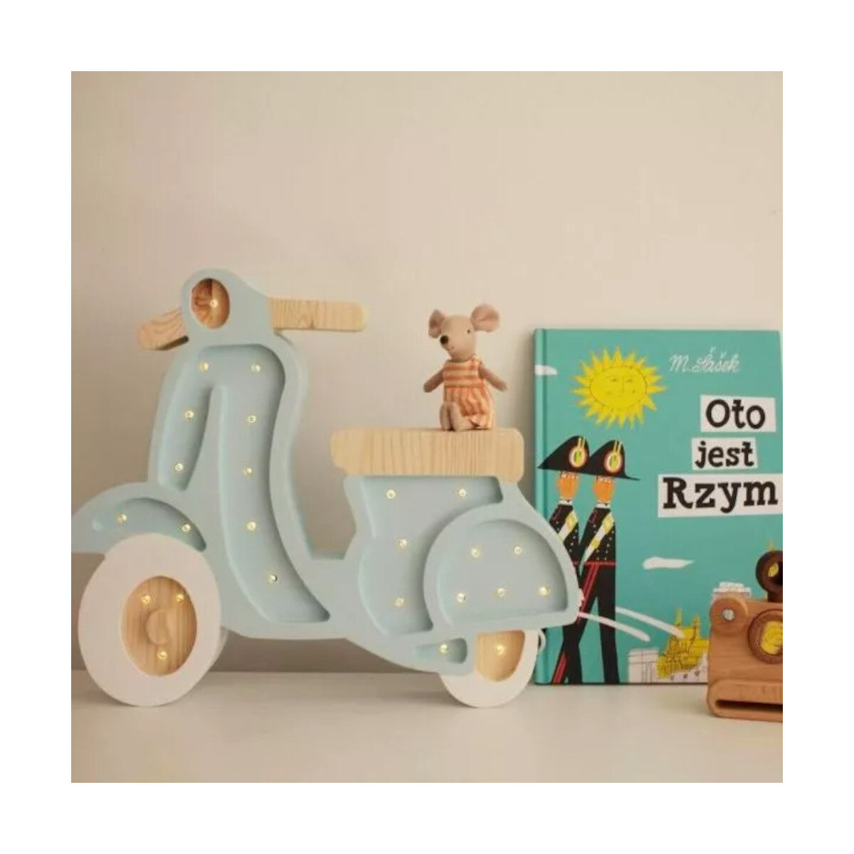 Little Lights Nachtlicht Lampe Scooter azzurro blau