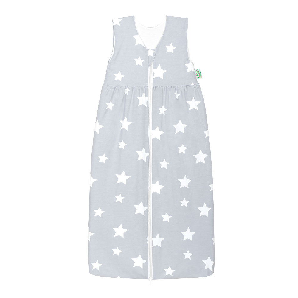 Odenwälder Jersey-Schlafsack Anni white stars light silver 70