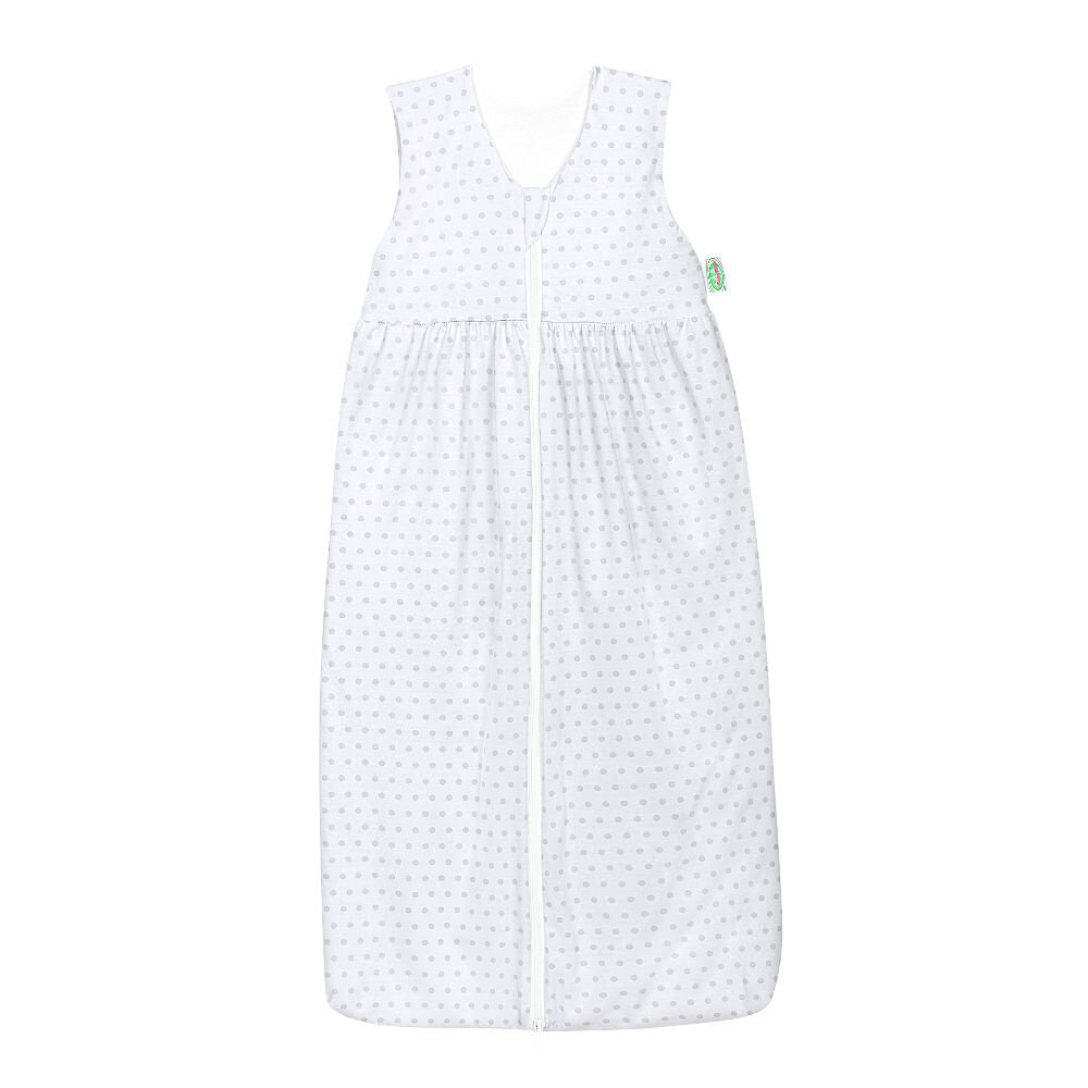 Odenwälder Jersey-Schlafsack Anni springing dots light silver 70