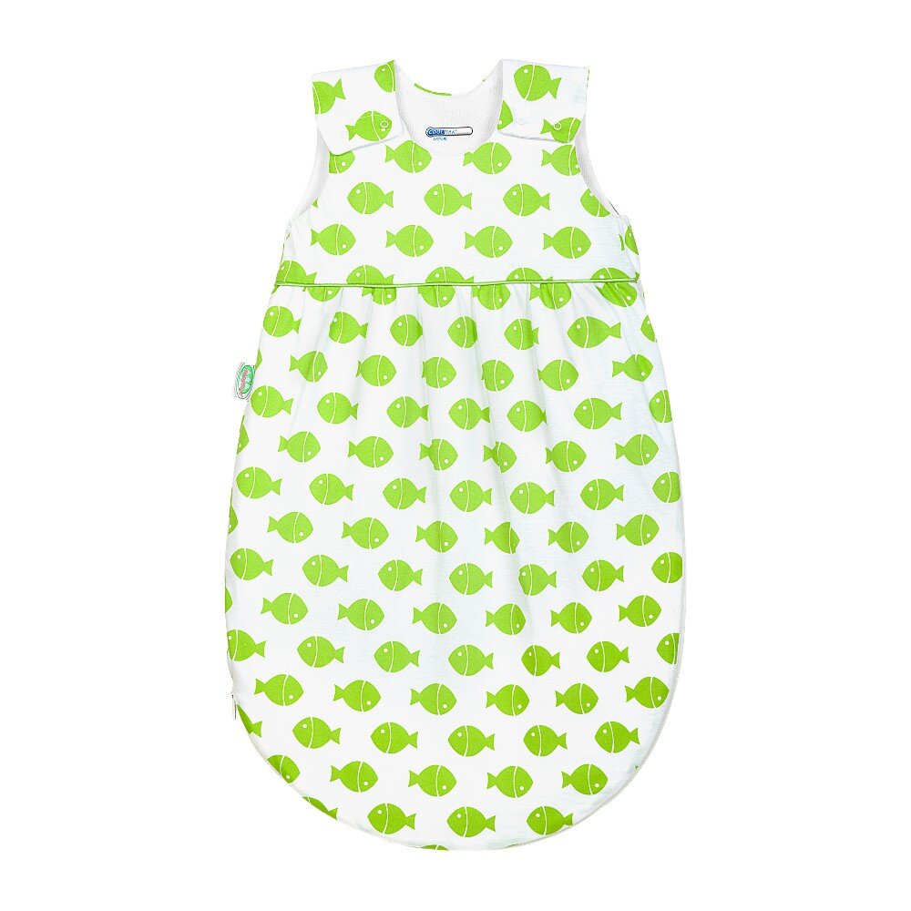 Odenwälder Jersey-Schlafsack Timmi cool Fisch limette 90