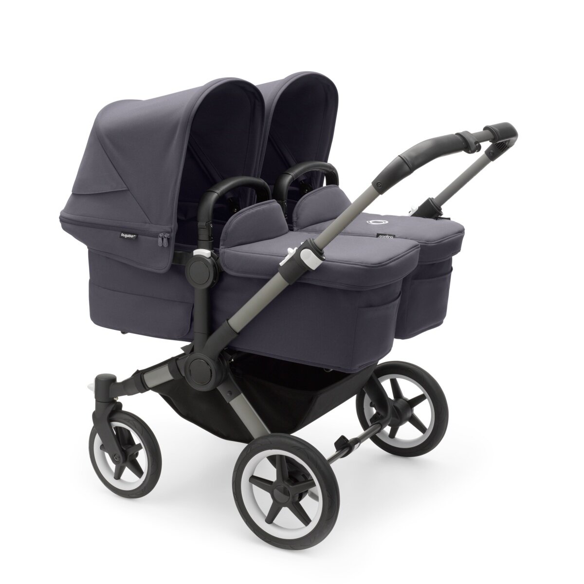 Bugaboo Donkey 5 Twin Zwillingskinderwagen Komplett Graphit - Sturmblau