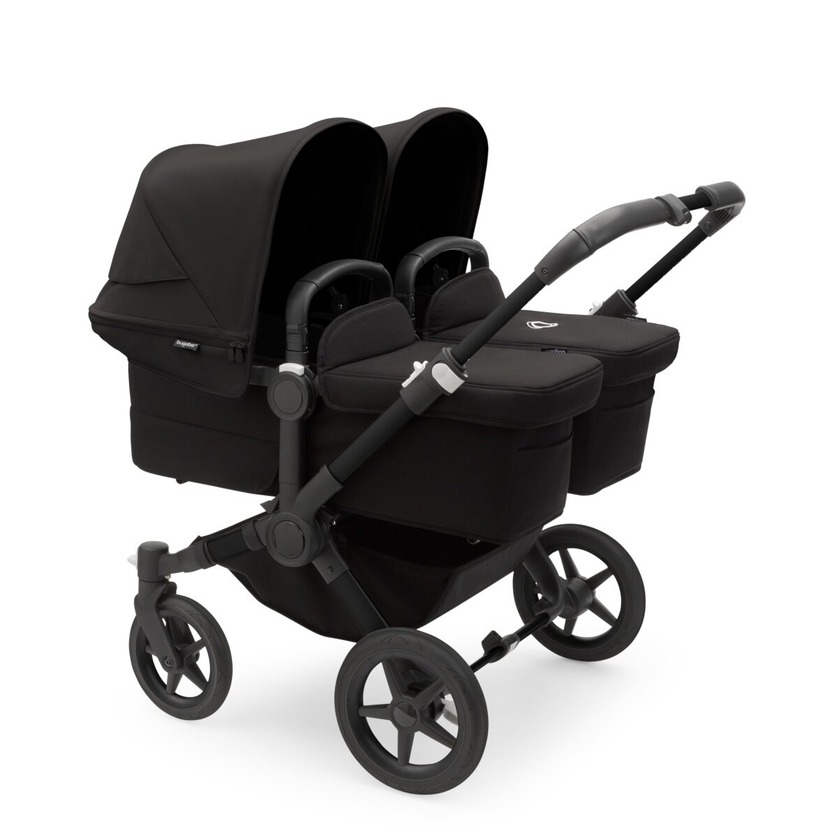 Bugaboo Donkey 5 Twin Zwillingskinderwagen Komplett Schwarz - Mitternachtsschwarz
