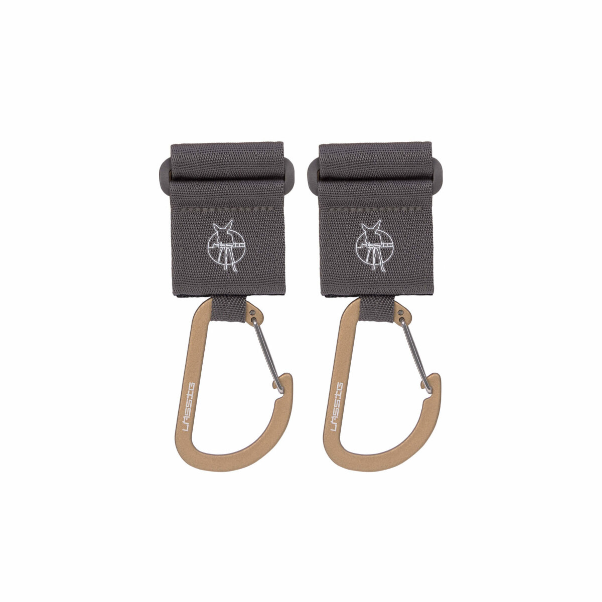 Lässig CAS Kinderwagen Haken mit Karabiner 2er Pack Anthrazit