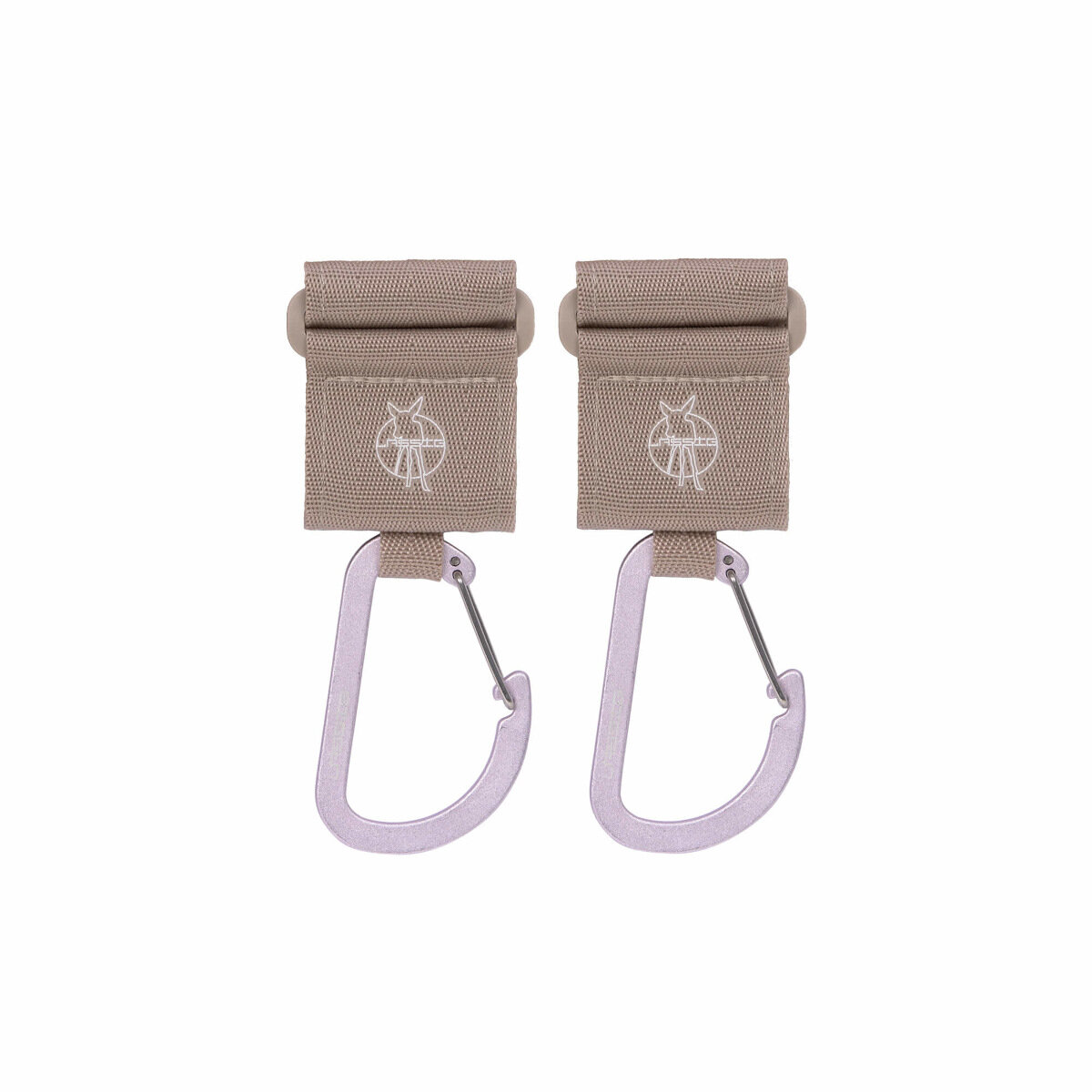 Lässig CAS Kinderwagen Haken mit Karabiner 2er Pack Beige