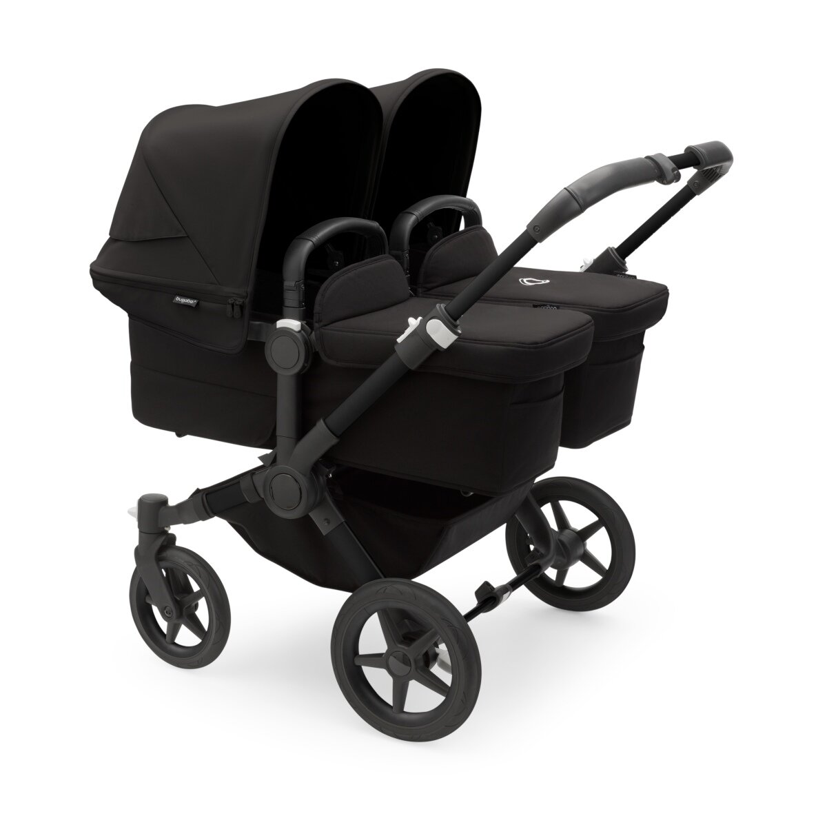 Bugaboo Donkey 5 Twin Mix & Match Zwillingskinderwagen Schwarz - Mitternachtsschwarz Mitternachtsschwarz