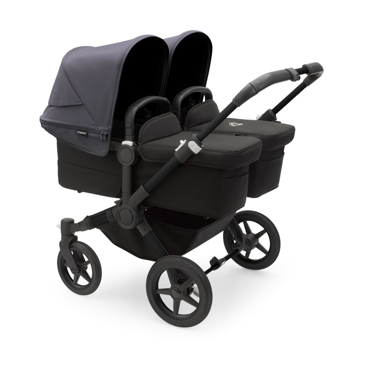 Bugaboo Donkey 5 Twin Mix & Match Zwillingskinderwagen Schwarz - Mitternachtsschwarz Sturmblau