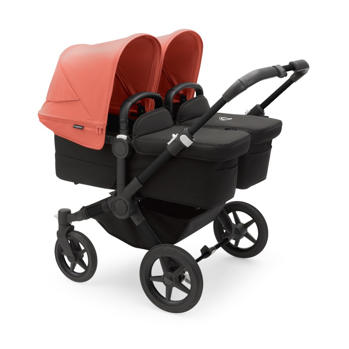 Bugaboo Donkey 5 Twin Mix & Match Zwillingskinderwagen Schwarz - Mitternachtsschwarz Morgenrot
