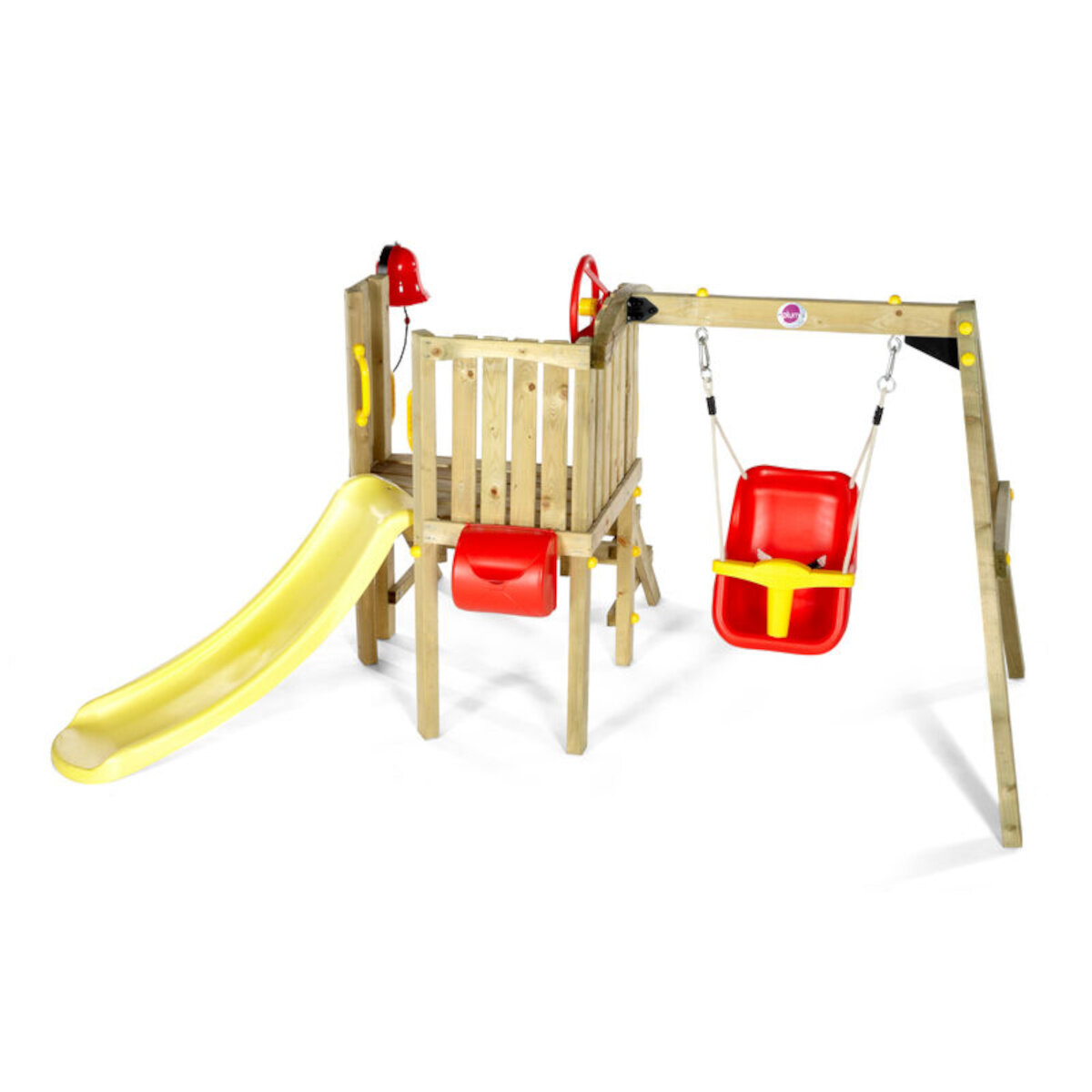 Authentic Sports Plum Holz Kleinkinder Turm mit Babyschaukel
