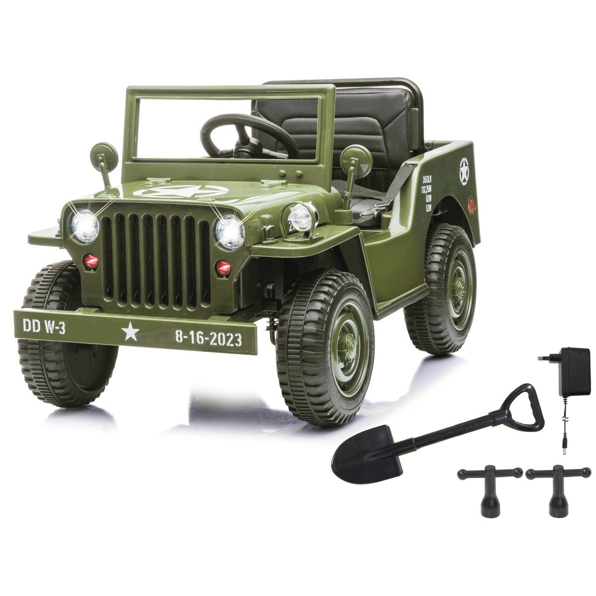 Jamara Elektrofahrzeug Jeep Willys MB Army grün