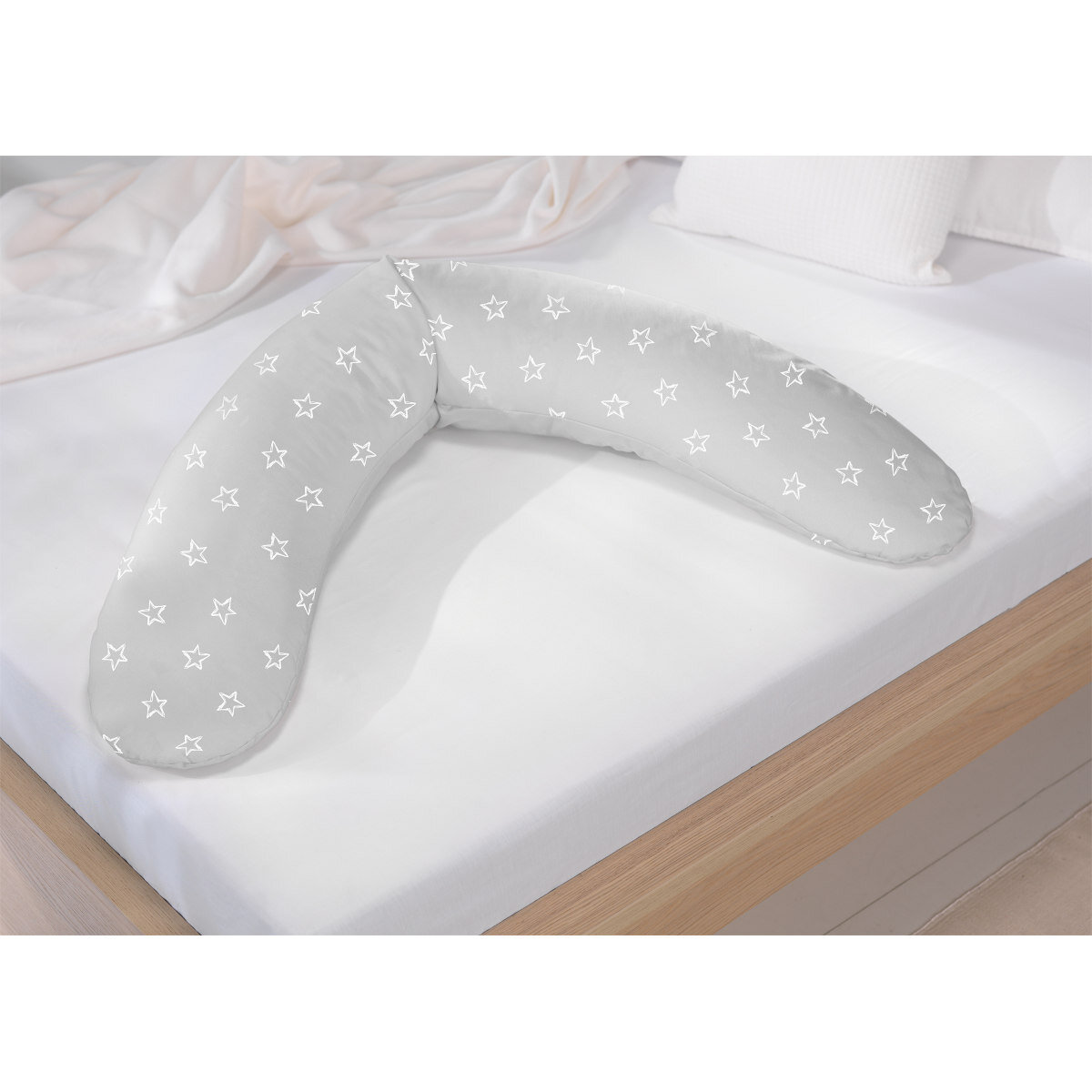 Theraline Dodo Stillkissen 170 cm inkl Bezug Sternchen grau