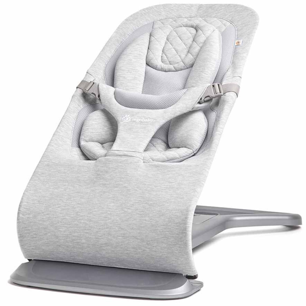 Ergobaby Evolve Bouncer Babywippe für Neugeborene Light Grey