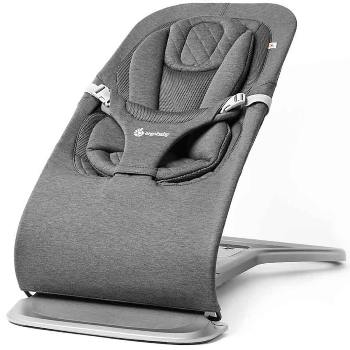 Ergobaby Evolve Bouncer Babywippe für Neugeborene Charcoal Grey